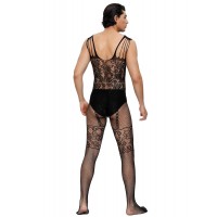 Men's Bodystocking, Strappy shoulders, ONE SIZE, BLACK